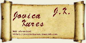Jovica Kureš vizit kartica